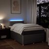 vidaXL Sommier &agrave; lattes de lit avec matelas taupe 120x190 cm tissu