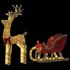 vidaXL D&eacute;coration de No&euml;l renne et tra&icirc;neau 100 LED blanc chaud