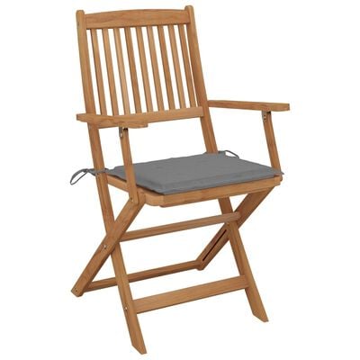 vidaXL Chaises pliables de jardin lot de 8 avec coussins Bois d'acacia