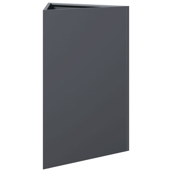 vidaXL Jardini&egrave;re anthracite triangulaire 50x43x75 cm acier