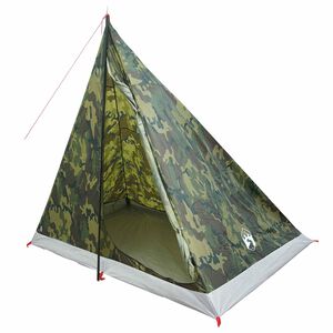 vidaXL Tente de randonn&eacute;e 2 personne Camouflage
