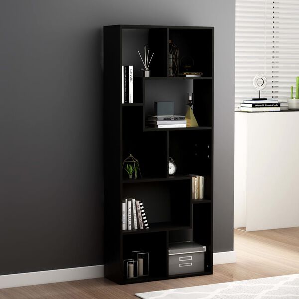 vidaXL Biblioth&egrave;que Noir 67x24x161 cm Bois d'ing&eacute;nierie