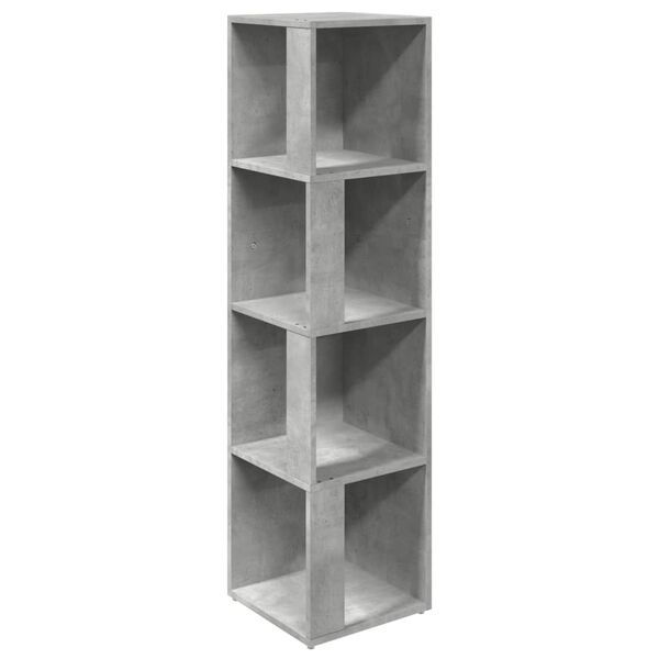 vidaXL Armoire d'angle Gris b&eacute;ton 33x33x132 cm Bois d&rsquo;ing&eacute;nierie