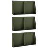 vidaXL Mur de sout&egrave;nement 6 pc 40 x 12 x 30 cm Acier Vert olive