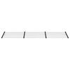 vidaXL Auvent de porte Noir et transparent 358,5x90 cm Polycarbonate
