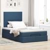 vidaXL Cadre de lit ottoman avec matelas bleu 120x200 cm tissu