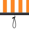 vidaXL Store enrouleur Blanc et Orange 180 x 250 cm Tissu et Aluminium