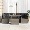 vidaXL Ensemble de canap&eacute; de jardin 7 pcs Gris Poly rotin