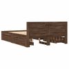 vidaXL Cadre de lit t&ecirc;te de lit sans matelas ch&ecirc;ne marron 140x200 cm