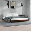 vidaXL Cadre de lit sans matelas ch&ecirc;ne marron 200x200 cm