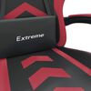 vidaXL Chaise de jeu avec repose-pied Noir/rouge bordeaux Similicuir