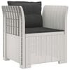 vidaXL Fauteuil 1 place avec coussins look rotin PP Blanc