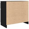 vidaXL Buffet avec tiroir ch&ecirc;ne noir 71x35x65 cm bois d'ing&eacute;nierie
