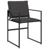 vidaXL Ensemble &agrave; manger de jardin avec coussins 11 pcs noir textil&egrave;ne