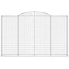 vidaXL Paniers &agrave; gabions arqu&eacute;s 9 pcs 300x30x180/200 cm fer galvanis&eacute;