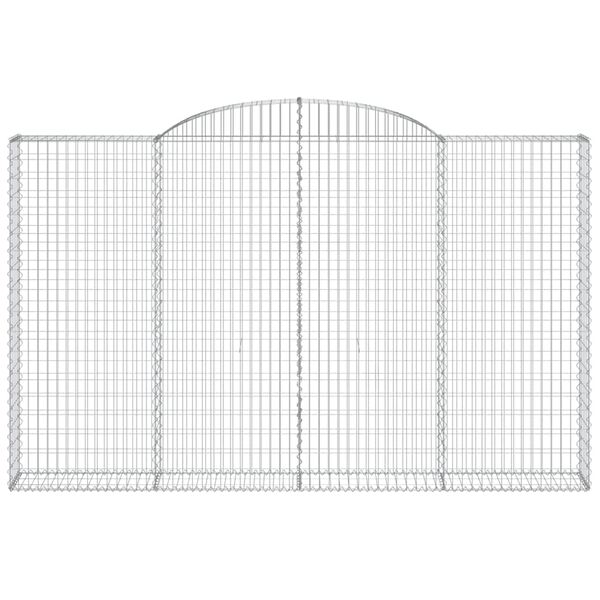 vidaXL Paniers &agrave; gabions arqu&eacute;s 9 pcs 300x30x180/200 cm fer galvanis&eacute;
