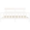 vidaXL Cadre de lit sans matelas blanc 200x200 cm bois massif de pin