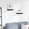 vidaXL &Eacute;tag&egrave;res murales flottantes 2 pcs noir 23x23,5x3,8 cm MDF