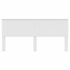 vidaXL T&ecirc;te de lit avec t&ecirc;te de lit Blanc 200 cm Bois d'ing&eacute;nierie