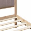 vidaXL Cadre de lit Marron et taupe 200 x 200 cm Bois massif en pin