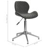 vidaXL Chaise pivotante de bureau Gris fonc&eacute; Velours