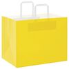vidaXL Sacs en papier 50 pcs avec poign&eacute;es jaune 32x22x24 cm