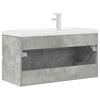 vidaXL Ensemble de meubles de salle de bain 2 pcs gris b&eacute;ton