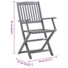 vidaXL Chaises pliables d'ext&eacute;rieur lot de 6 et coussins Bois d'acacia