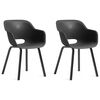Chaise de jardin Keter avec pieds en m&eacute;tal Noa 2 pcs Graphite