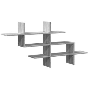 vidaXL &Eacute;tag&egrave;re murale sonoma gris 124,5x18x60,5 cm bois d'ing&eacute;nierie