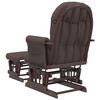 vidaXL Chaise ber&ccedil;ante avec repose-pied Marron Tissu