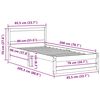 vidaXL Cadre de lit avec t&ecirc;te de lit Naturel 80 x 200 cm Pin massif