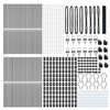 vidaXL Poteau de cl&ocirc;ture. Gris 100 x 1 m (maille 12 x 12 mm)