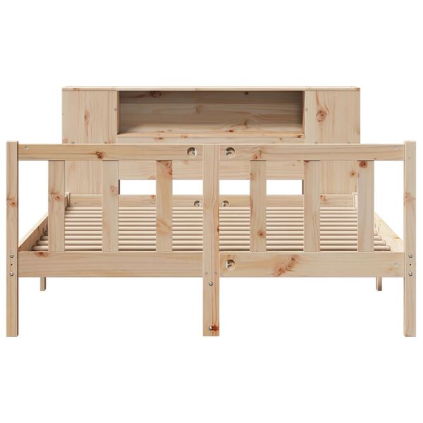 vidaXL Lit biblioth&egrave;que sans matelas 160x200 cm bois massif de pin