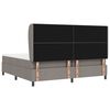 vidaXL Lit &agrave; ressorts avec matelas Taupe 200 x 200 cm tissu