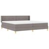 vidaXL Lit &agrave; ressorts avec matelas Taupe 200 x 200 cm tissu