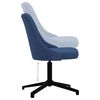 vidaXL Chaise pivotante &agrave; manger Bleu Tissu