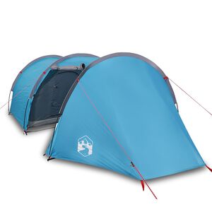 vidaXL Tente de camping tunnel 4 personnes bleu imperm&eacute;able