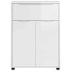 vidaXL Cabinet de salle de bain Blanc brillant 72,5 x 36,5 x 100 cm