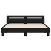 vidaXL Cadre de lit avec LED sans matelas noir 200x200 cm