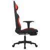 vidaXL Chaise de jeu de massage avec repose-pied Noir et rouge Tissu