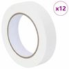 vidaXL Rubans de masquage pour peintre 12 pcs Blanc 25 mm x 50 m