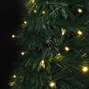 vidaXL Sapin de No&euml;l artificiel pr&eacute;-&eacute;clair&eacute; avec guirlandes vert 210cm