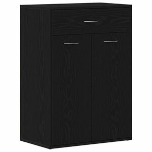 vidaXL Rack &agrave; chaussures 60 x 35 x 84 cm Bois d'ing&eacute;nierie Ch&ecirc;ne noir