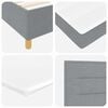 vidaXL Lit &agrave; ressorts avec matelas Gris clair 180 x 200 cm tissu