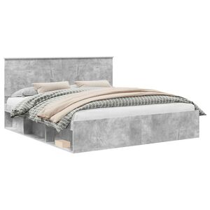 vidaXL Cadre de lit B&eacute;ton 180 x 200 cm Bois de pin massif