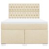 vidaXL Sommier &agrave; lattes de lit avec matelas Cr&egrave;me 140x200 cm Tissu