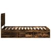 vidaXL Cadre de lit Ch&ecirc;ne fum&eacute; 100 x 200 cm Pin massif