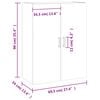 vidaXL Armoire murale sonoma gris 69,5x34x90 cm