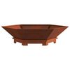 vidaXL Foyer de chemin&eacute;e Marron 100 x 100 x 28 cm Acier patin&eacute;